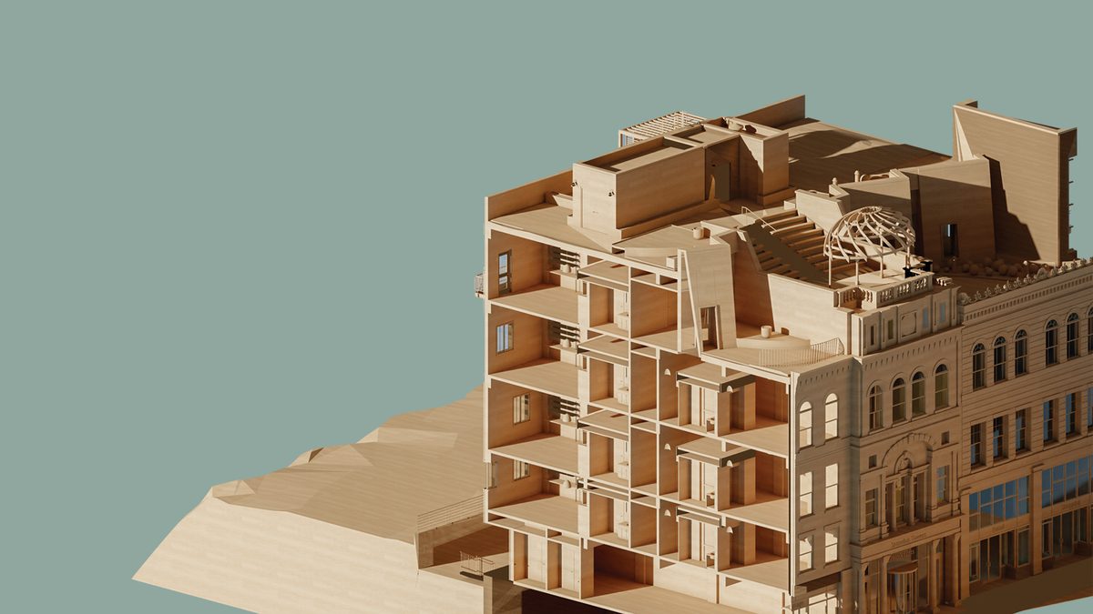 Modello in stile legno da Revit